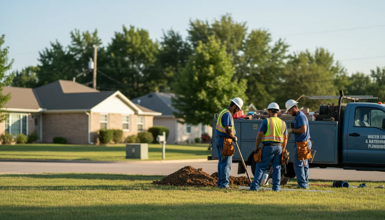Residential water line and bathroom plumbing service in Table Grove, IL